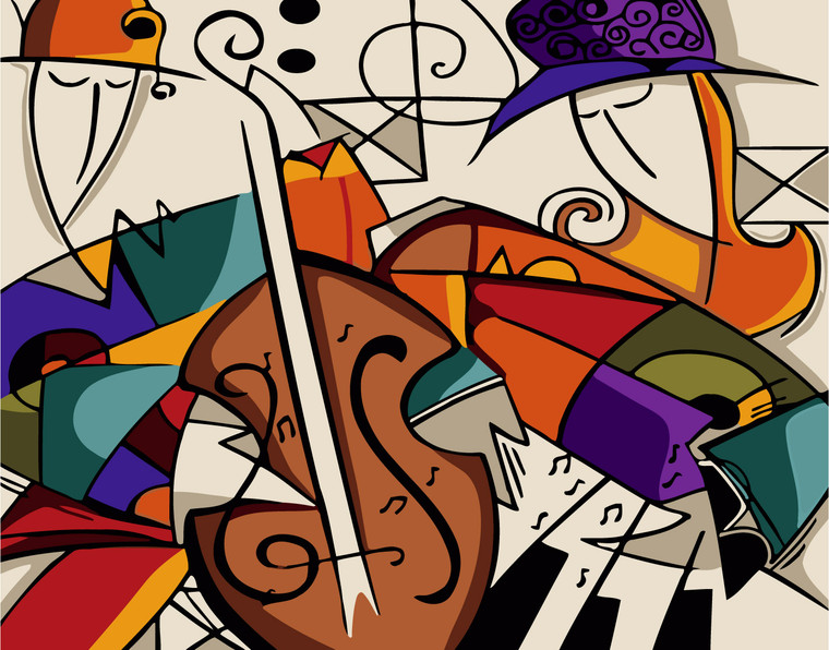 Abstract Music Paint by Numbers Kit