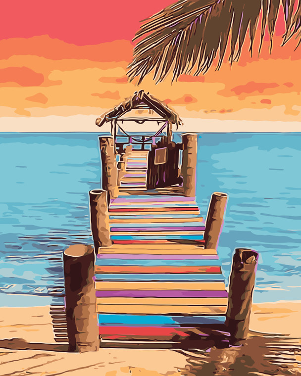 Jetty and Sunrise Paint by Numbers Kit