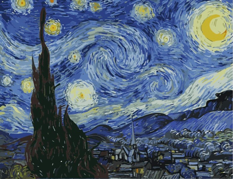 Original Starry Night by Van Gogh Paint by Numbers