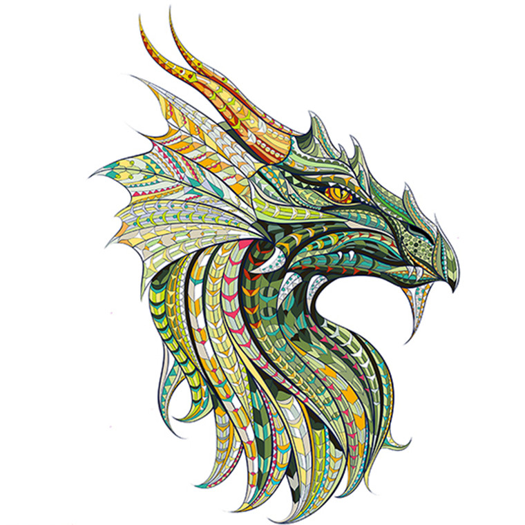 Wooden Jigsaw Puzzle - Green Dragon