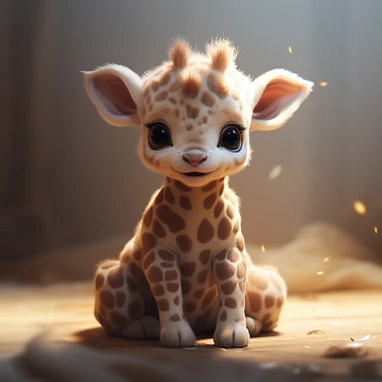 Baby Giraffe - Made to Order Paint by Numbers