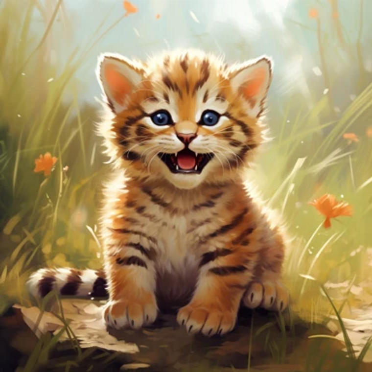Baby Golden Kitten - Made to Order Paint by Numbers