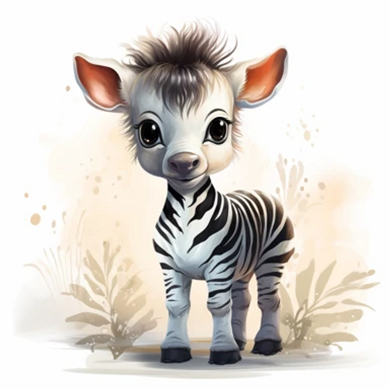 Baby Zebra - Made to Order Paint by Numbers