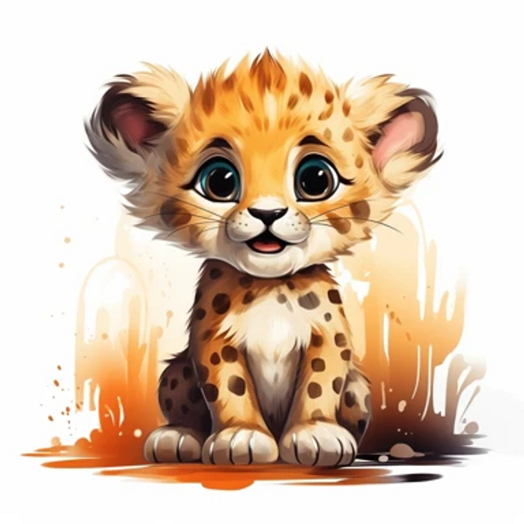 Baby Leopard - Made to Order Paint by Numbers
