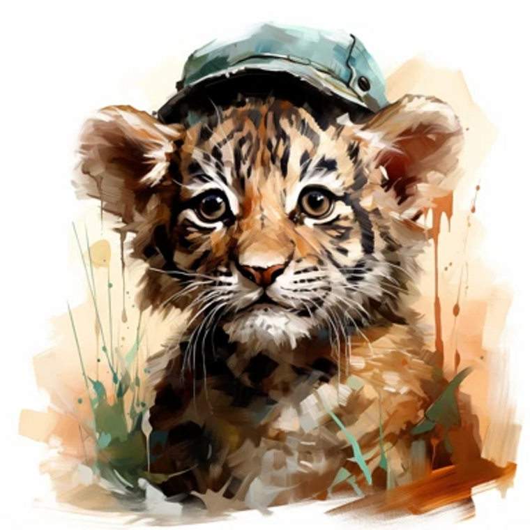 Baby Tiger - Made to Order Paint by Numbers