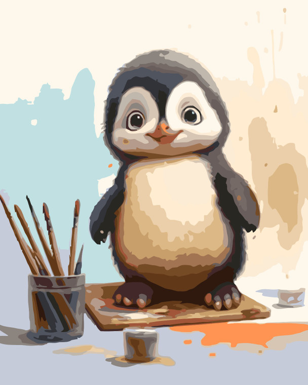 Baby Penguin - Made to Order Paint by Numbers