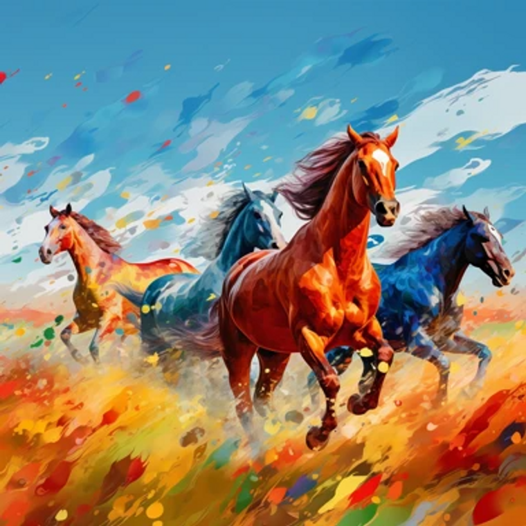 Running Horses - Made to Order Paint by Numbers