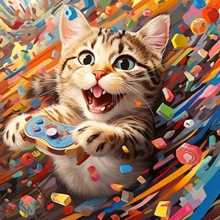 Happy Cat - Made to Order Paint by Numbers