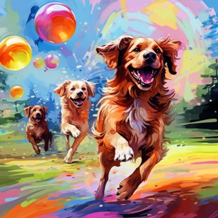Happy Retrievers - Made to Order Paint by Numbers