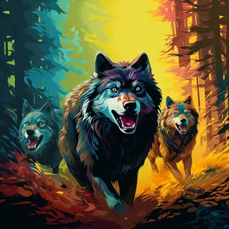 Wolves Pack - Made to Order Paint by Numbers