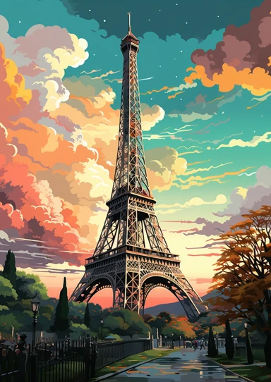 Eiffel Tower in Spring