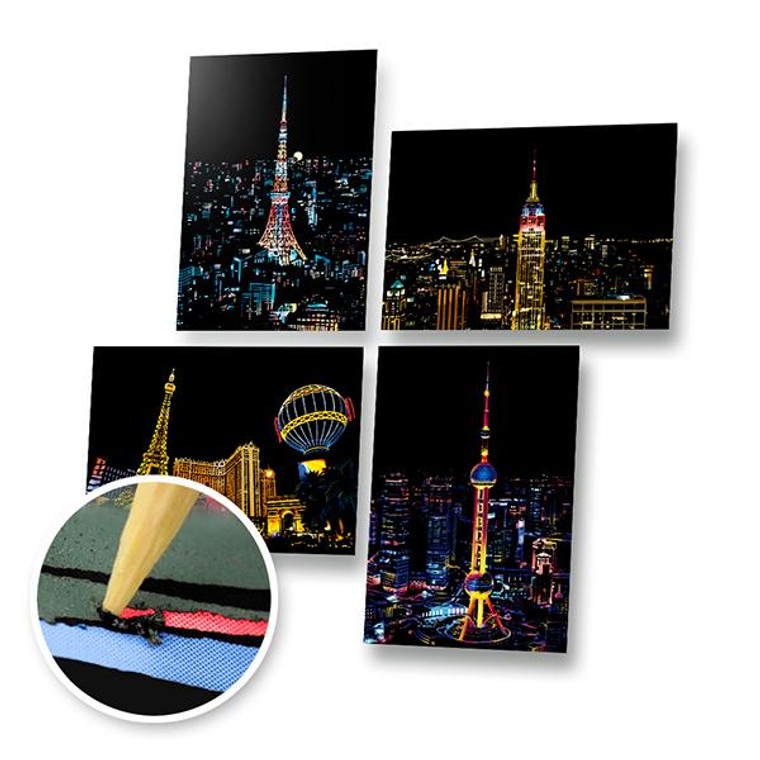 Scratch Painting Kit - City Skyscrapers