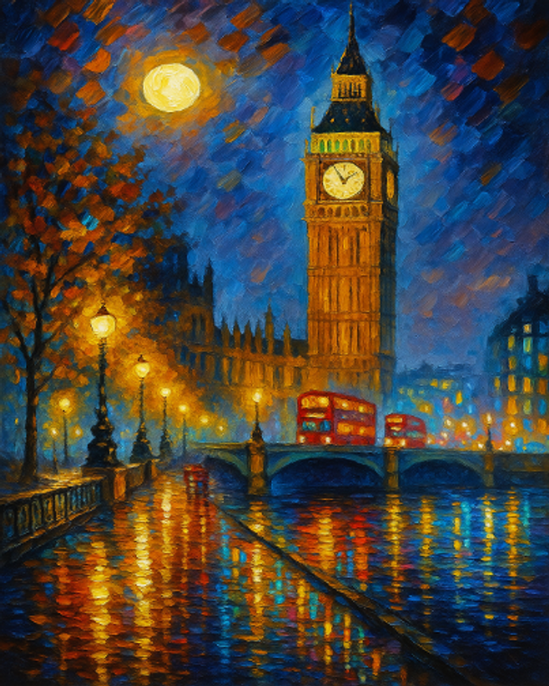 Moonlight Over Big Ben