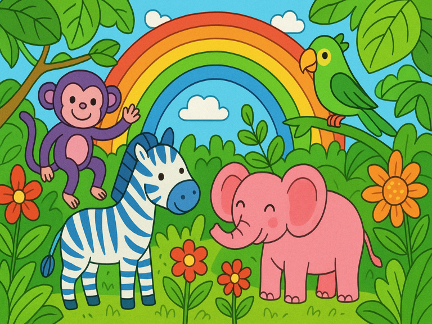 Magical Rainbow Jungle