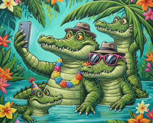 Crocodile Crew Selfie