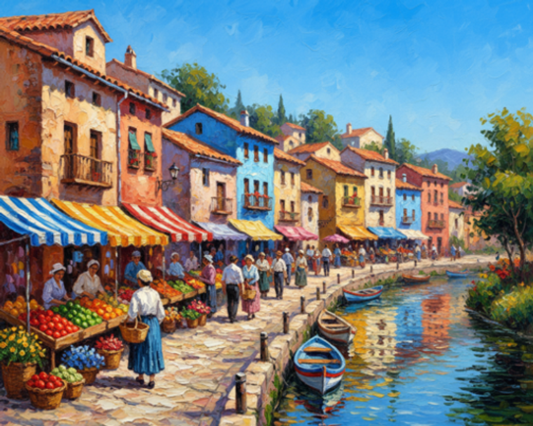 Spanish Riverside Market Day