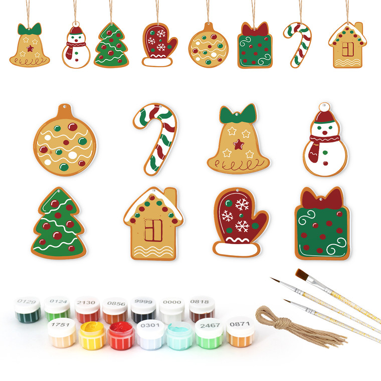 Paint by Numbers Christmas Ornaments - Collection 6