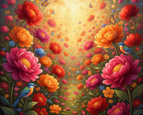 Vibrant Blossom Meadow