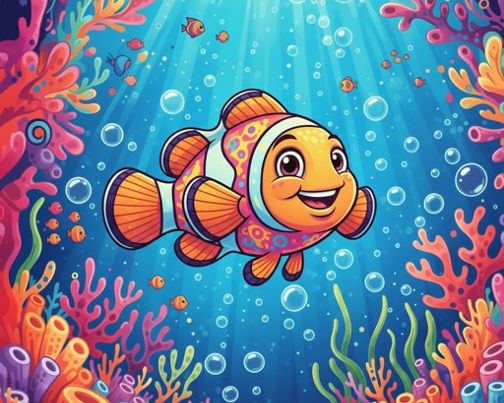The Happy Colourful Clownfish