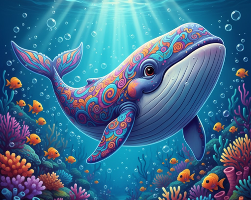 The Happy Colourful Whale