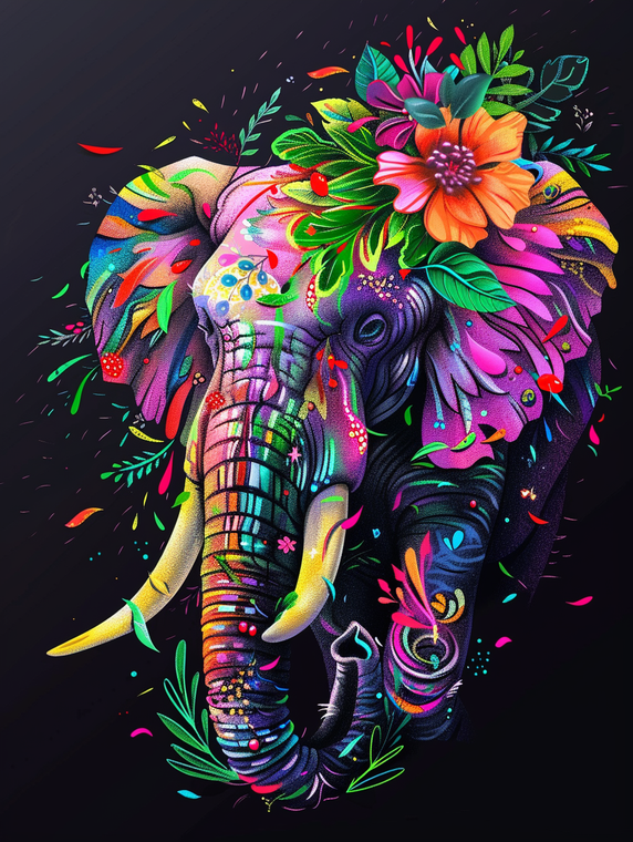 Majestic Flower Elephant 5