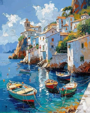 Houses by the Mediterranean Sea