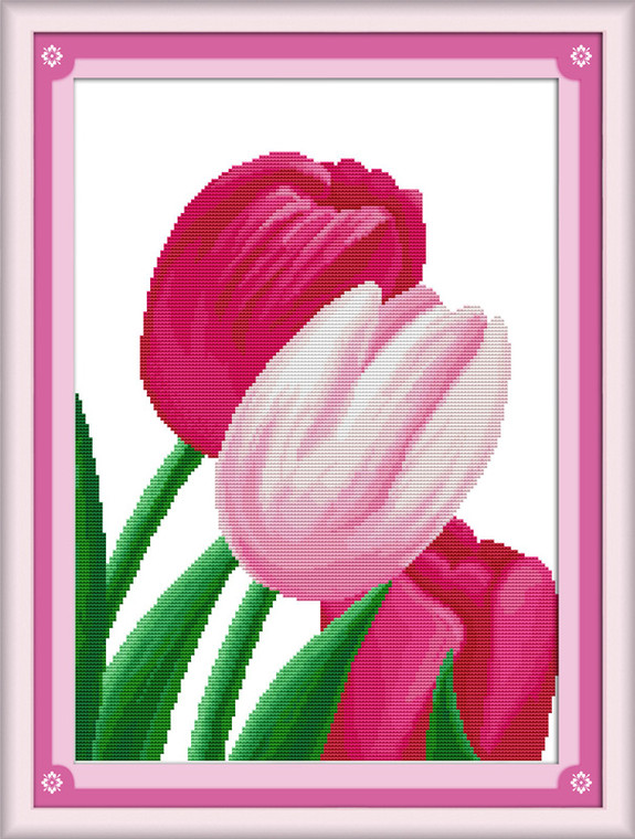 Cross Stitch Kits - Pink Tulip