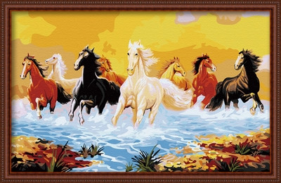 Eight Horses 50x80cm paint by numbers