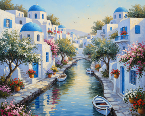 Santorini Riverside Morning