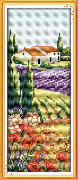 Cross Stitch Kits - Autumn Purple Field