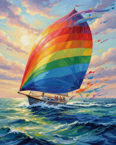 Rainbow Sail Spirit of the Ocean