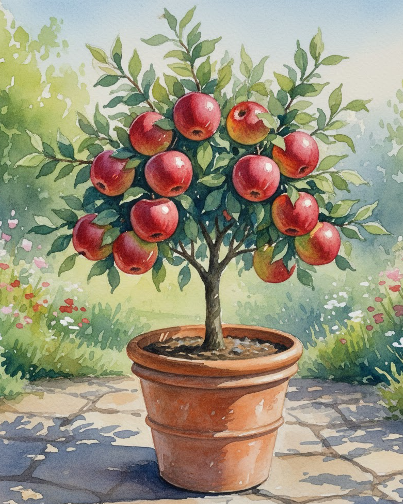 Apple Tree in a Pot