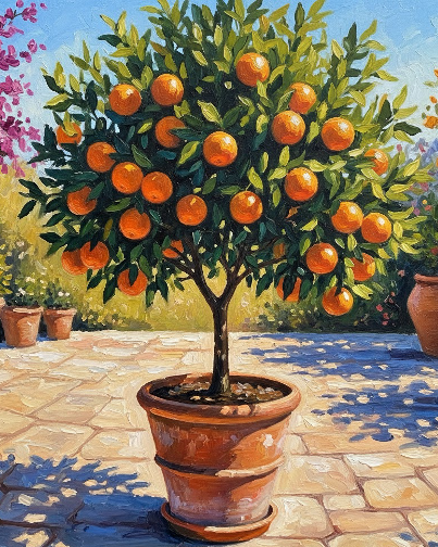 Orange Tree in a Pot