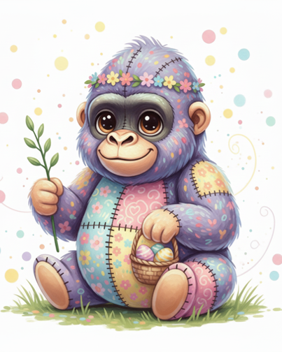 Colourful Patchy Baby Gorilla