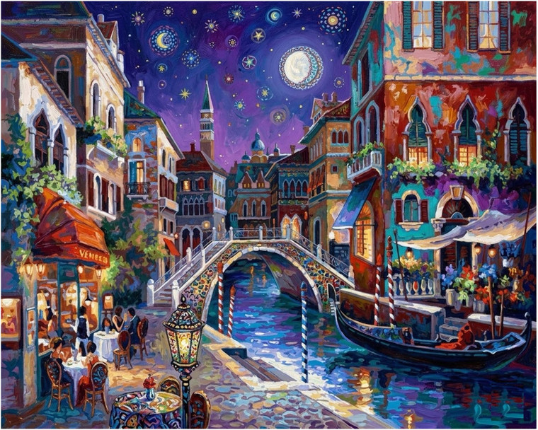 Venice River at Night