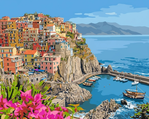 Cinque Terre and Ocean Harbour View