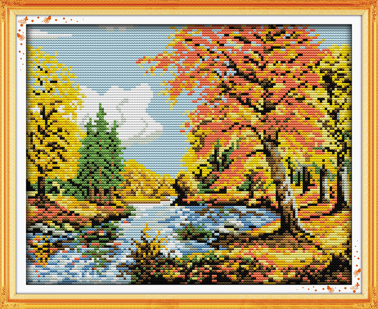 Cross Stitch Kits - Trees in Autumn