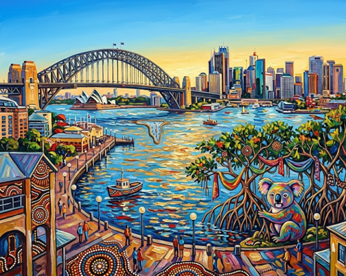The Abstract of Sydney Harbour View