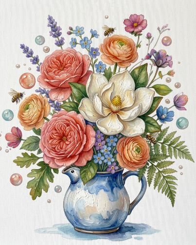 Flower Paint by Numbers Kits