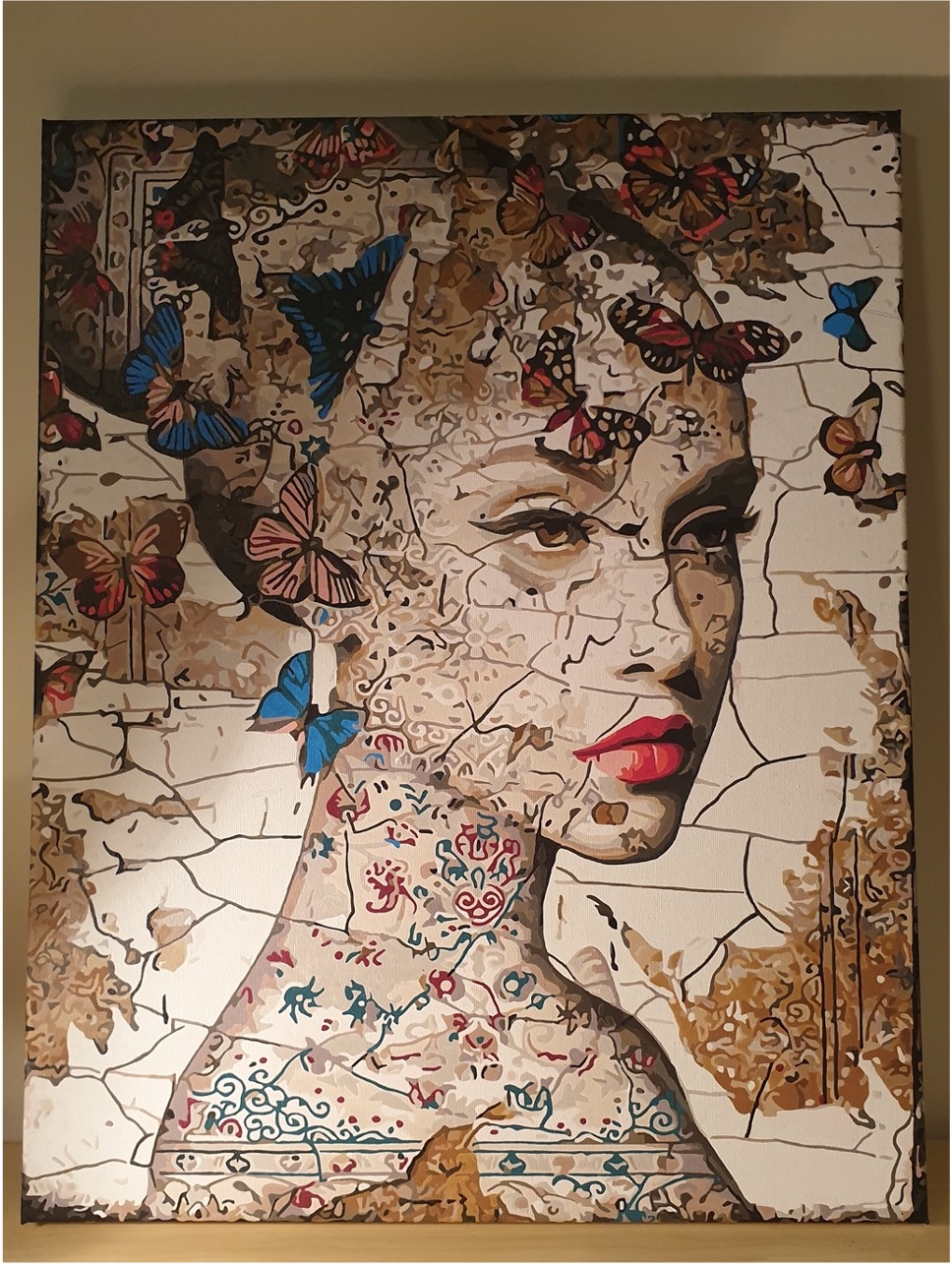 Paint by Numbers - Butterfly on Poster by Tracy Lanyon