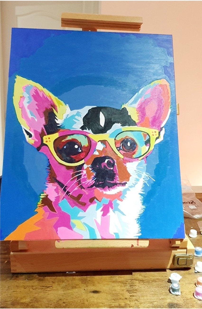 Paint by Numbers - Pop Art Chihuahua by Carolyn