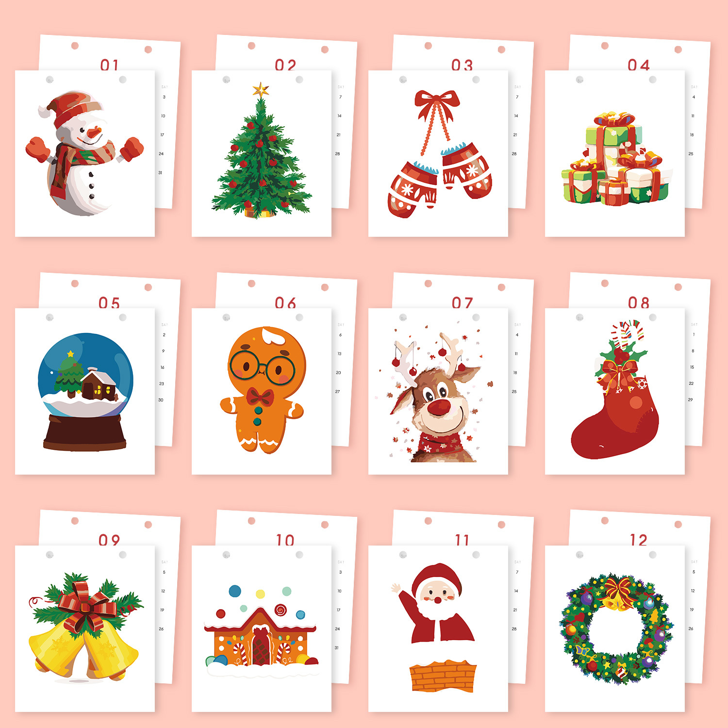 Paint by Numbers - Calendar 2026 Christmas Collection