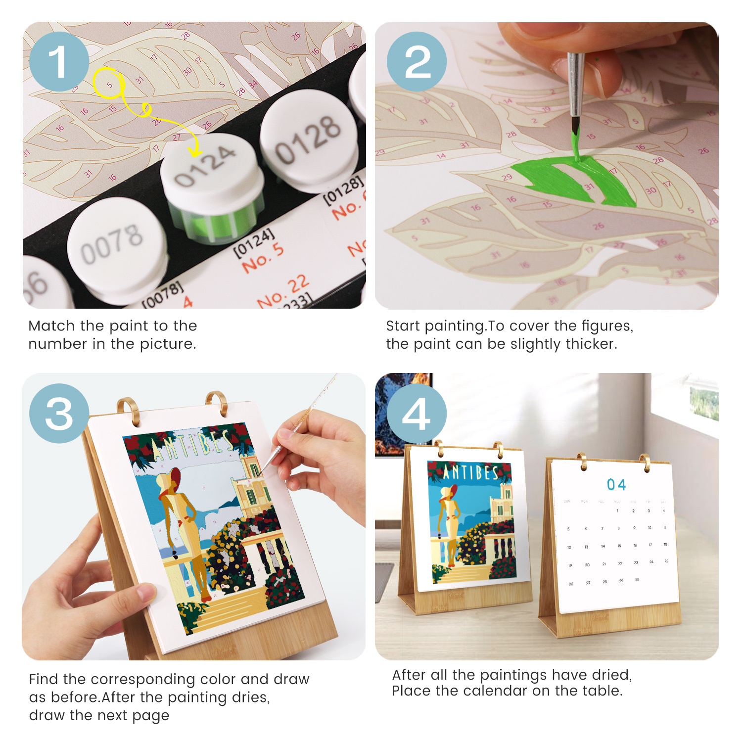 Paint by Numbers Calendar - City Landmarks Collection