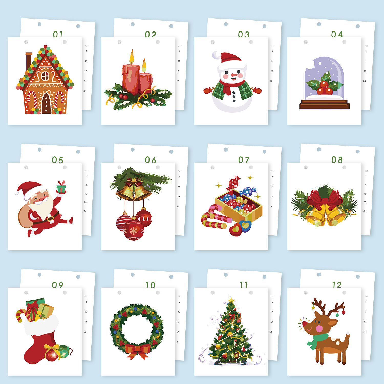 Paint by Numbers - Calendar 2026 Christmas Collection 2