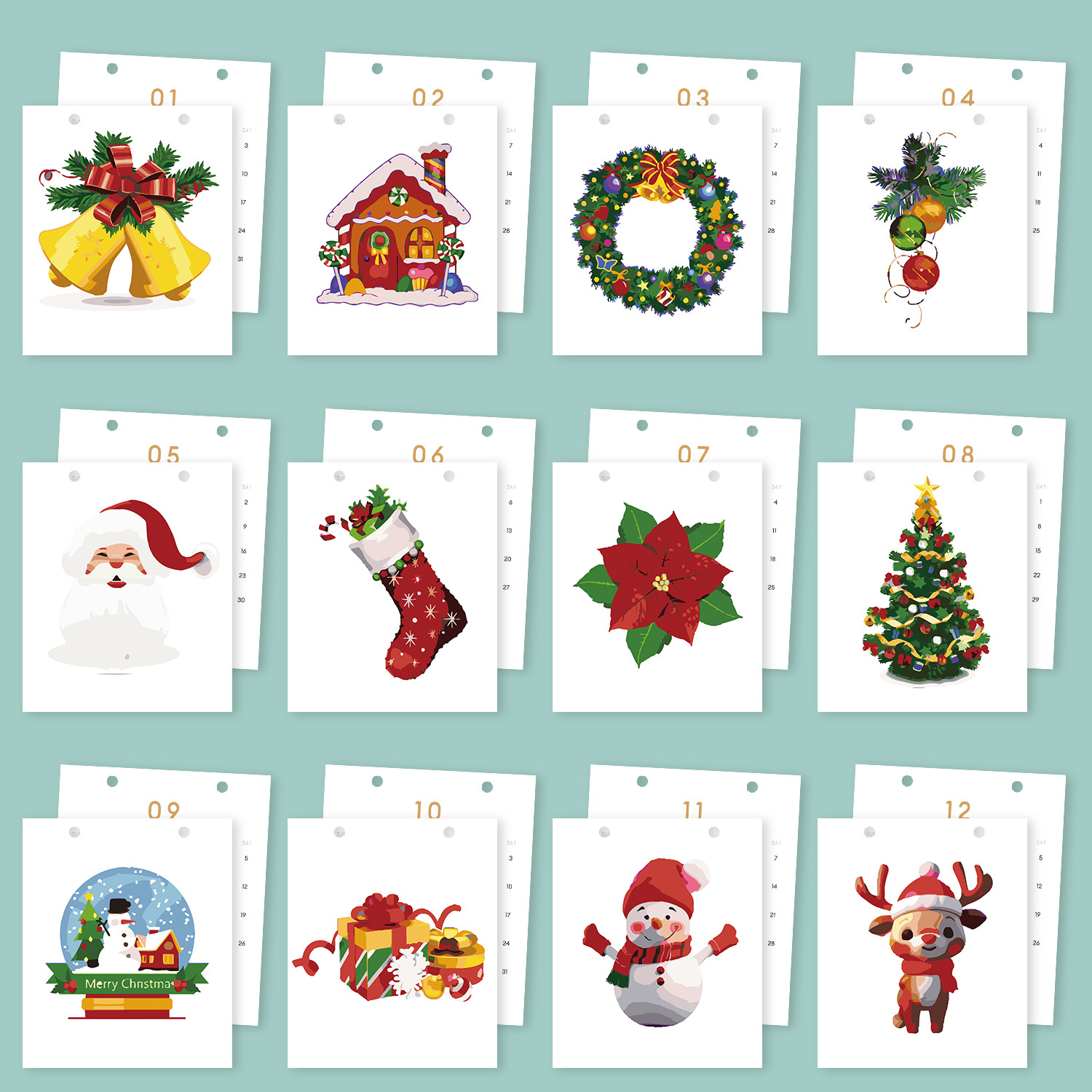 Paint by Numbers - Calendar 2026 Christmas Collection 3