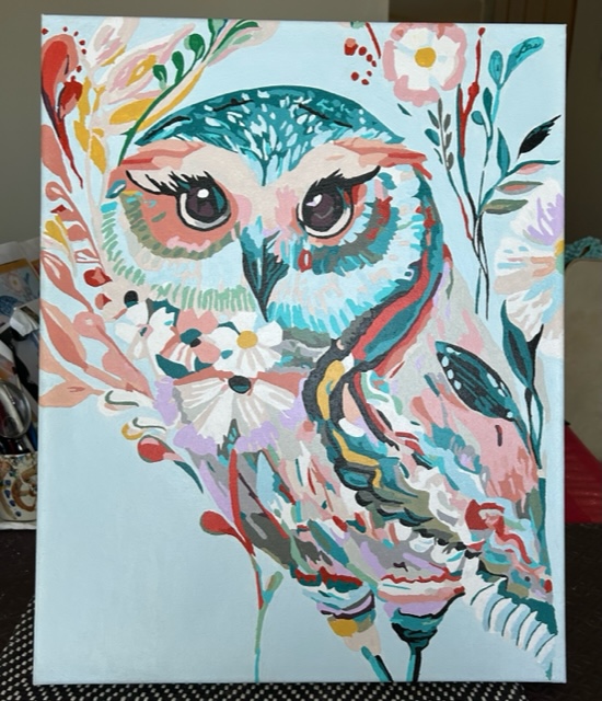 Paint by Numbers - Flower Owl by Bob McPhan