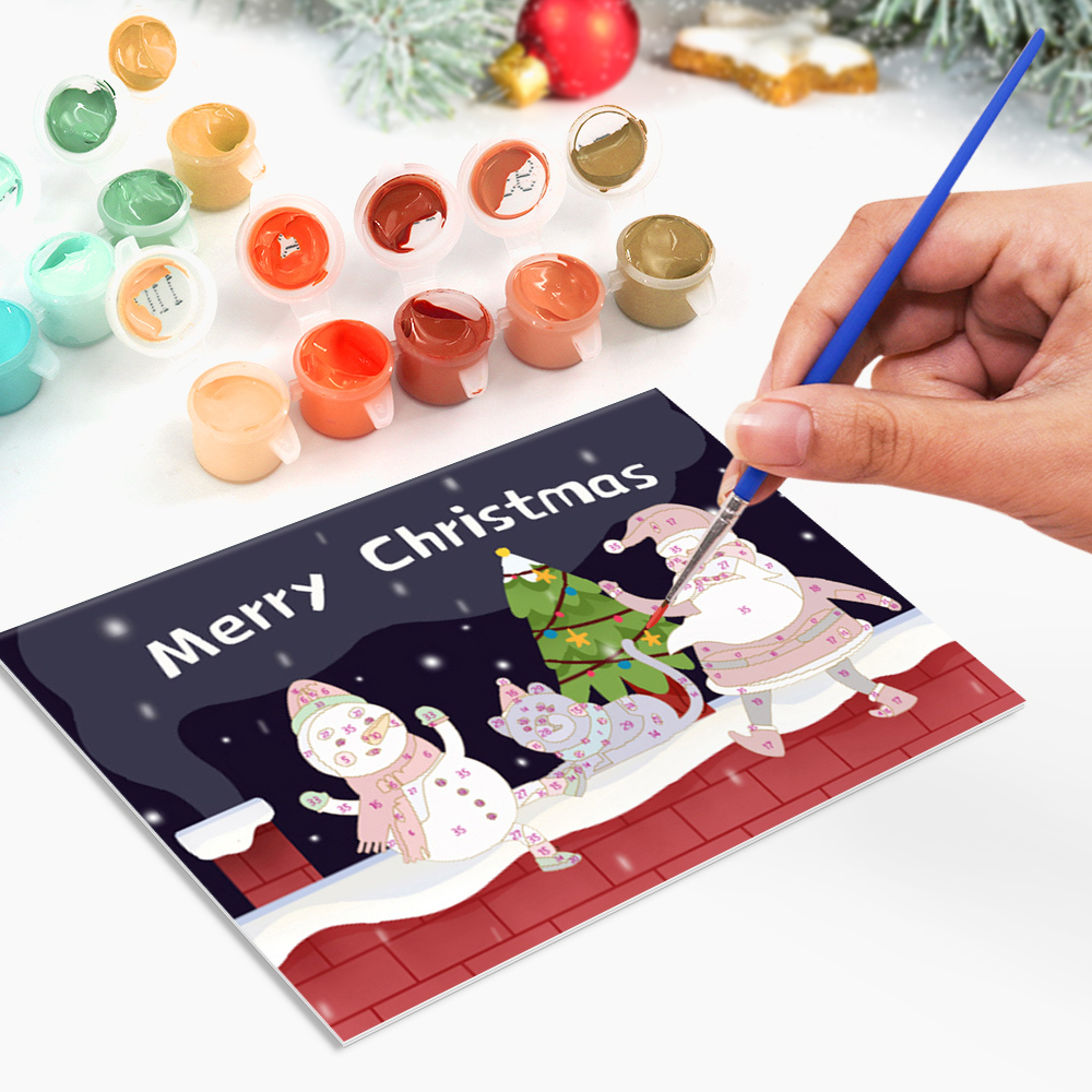 Paint by Numbers - Christmas Greeting Card