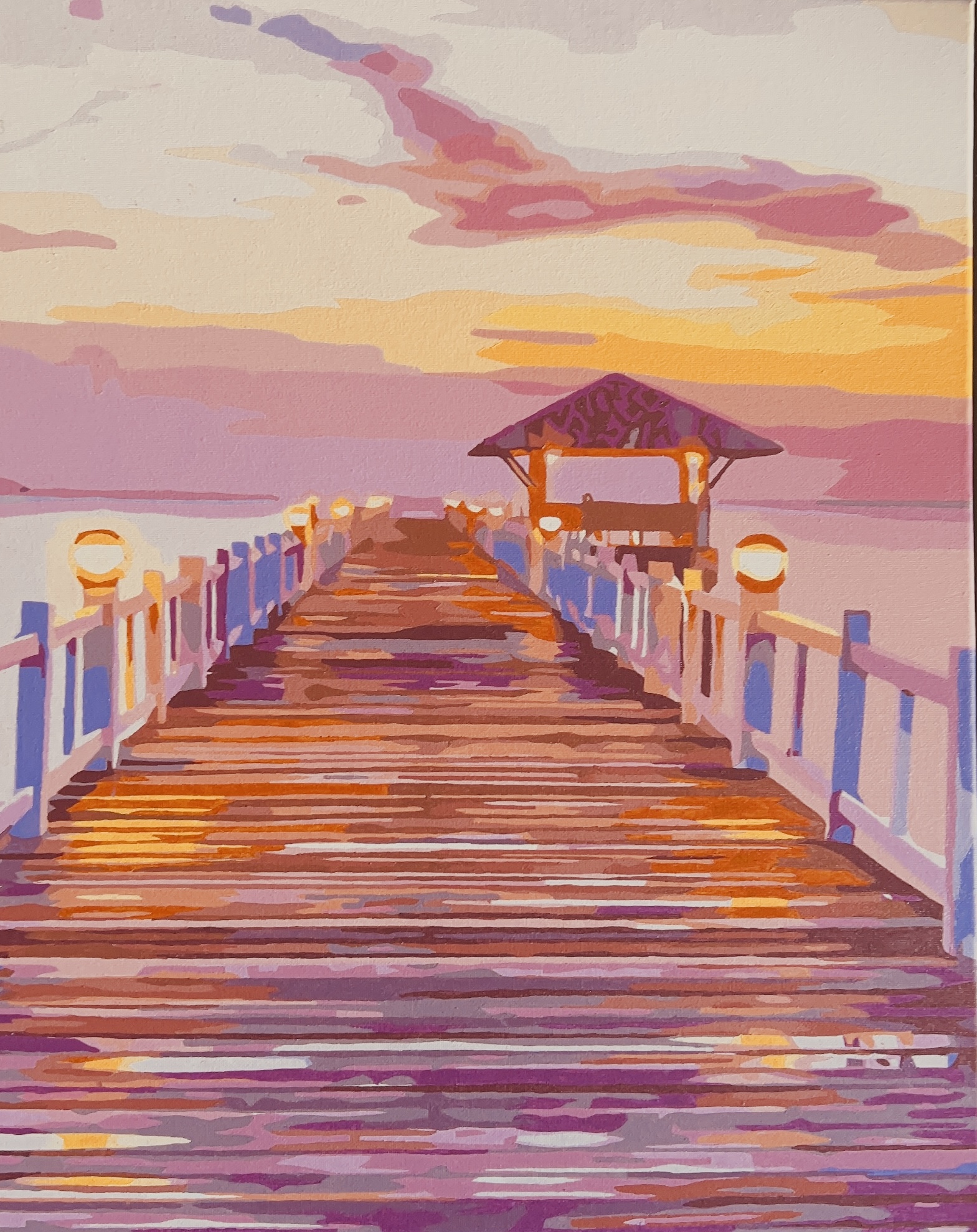 Paint by Numbers - Jetty and Sunset by Kylie Lee