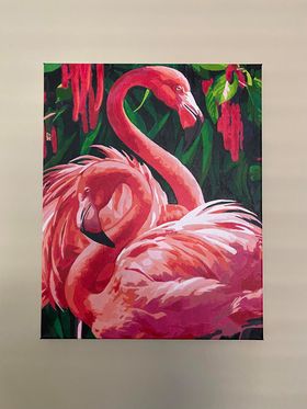 Paint by Numbers - Red Flamingo by Jane Dean