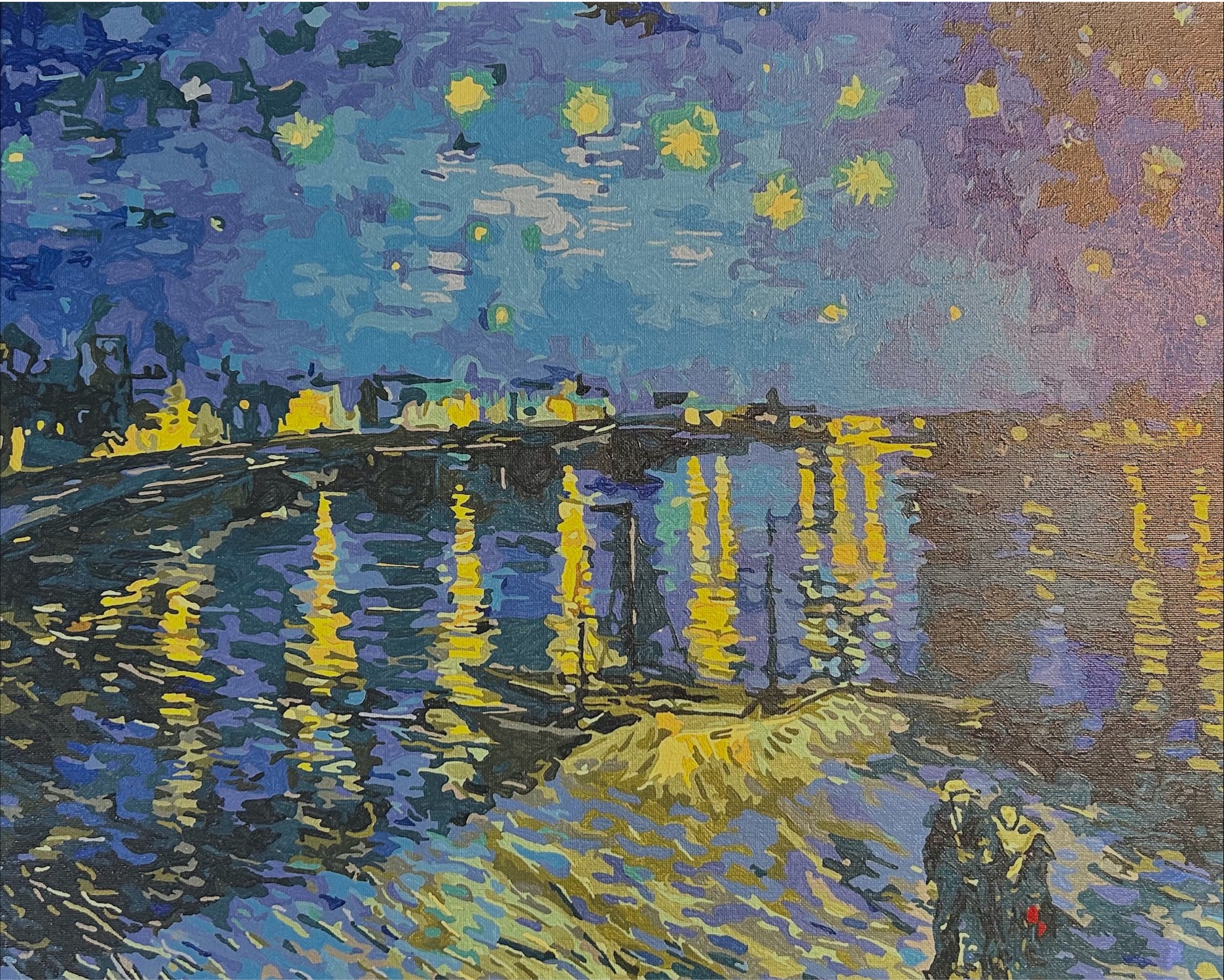 Paint by Numbers - Starry Night over the Rhone by Kylie Lee